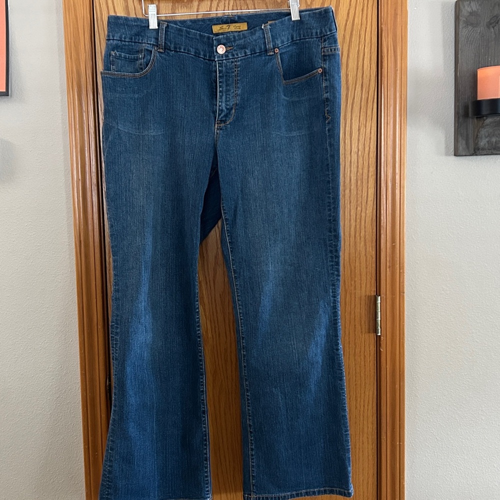 Seven7 Dark Blue Denim Boot Cut Premium Jeans Sz 16